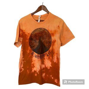 Orange Tie Dye Road Trippin' S/S T-Shirt Men's Size L Large Canvas